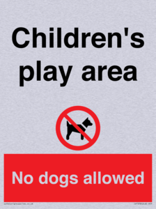 Children's play area. No dogs allowed
